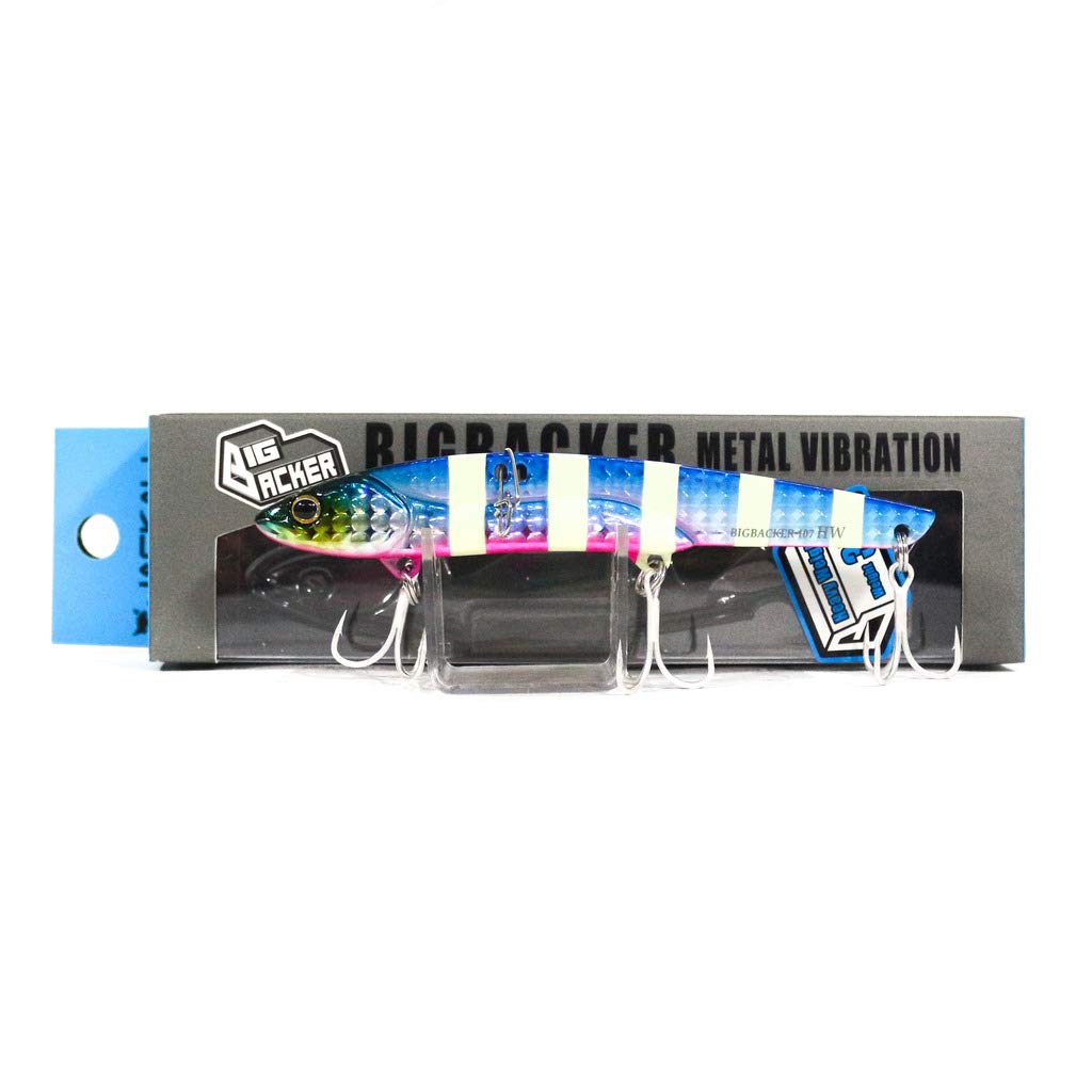 JACKALL Big Backer 107HW Blue Pink Glow Lure, 35g, Stripe.