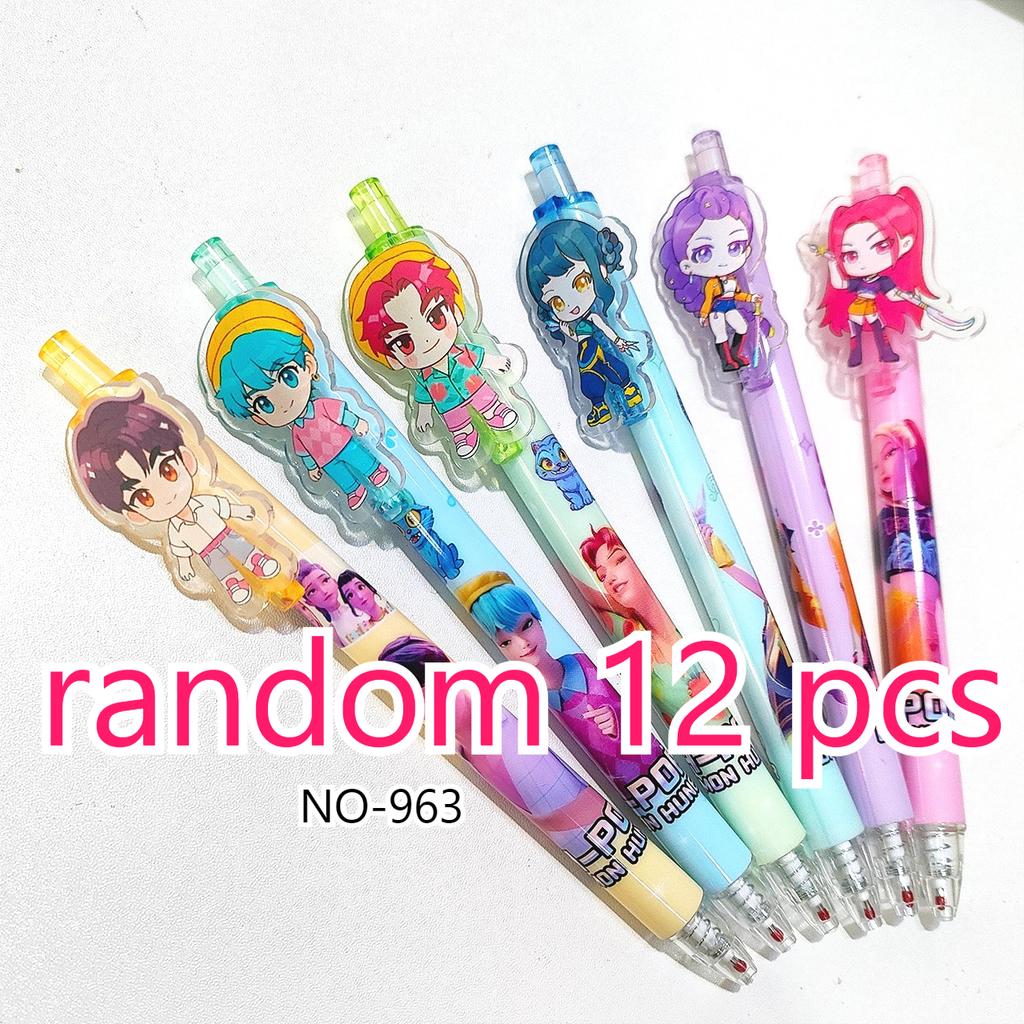 New K-POP Devil Hunter Black 0.5mm gel Pen Acrylic Patch Anime Cute Value Student Stationery Gift