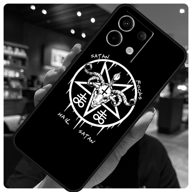 Pentagram 666 Demonic Satanic Case For Xiaomi Redmi Note 12 9 10 11 13 14 Pro 11S 12S Cover For Redmi 13C 12C 10C 14C 15 C