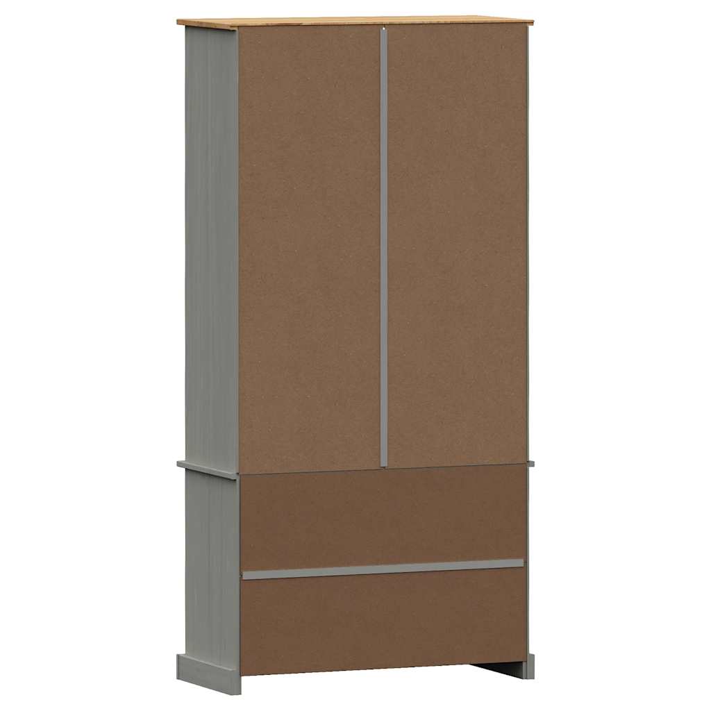 Vidaxl Szafka Na Buty Vigo, Szara, 85X35X170 Cm, Lita Sosna