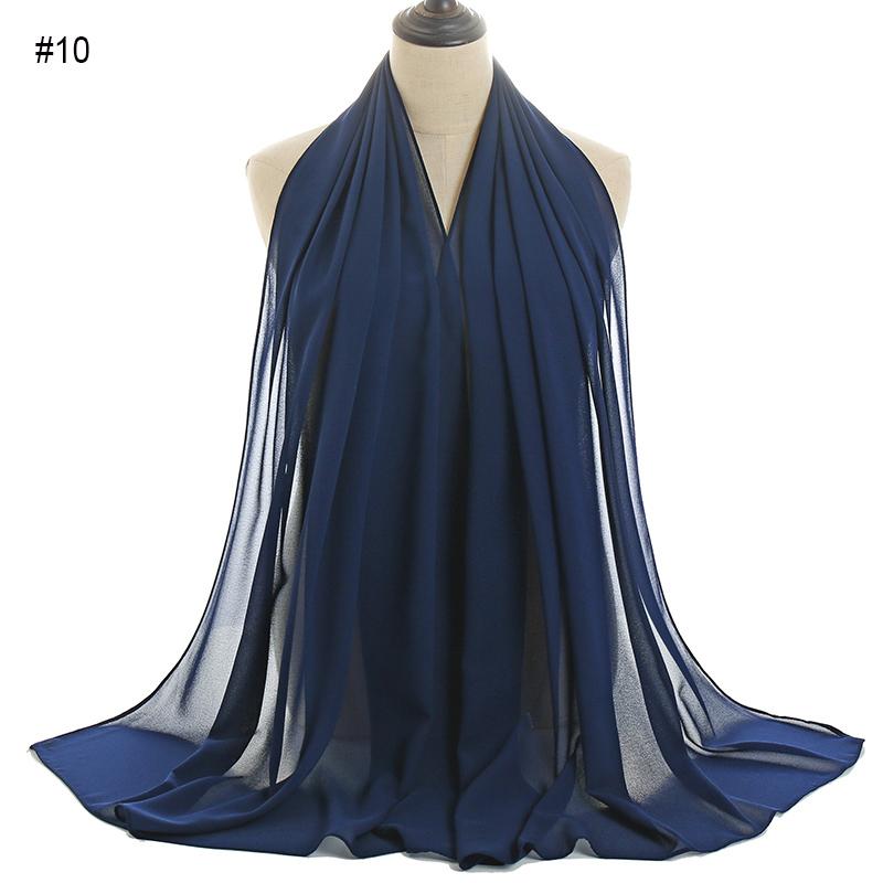 Good Stitching Muslim Chiffon Hijabs for Women Solid Chiffon Shawl Scarf Head Wraps Foulard Femme Hijab Scarves Muslim Turban