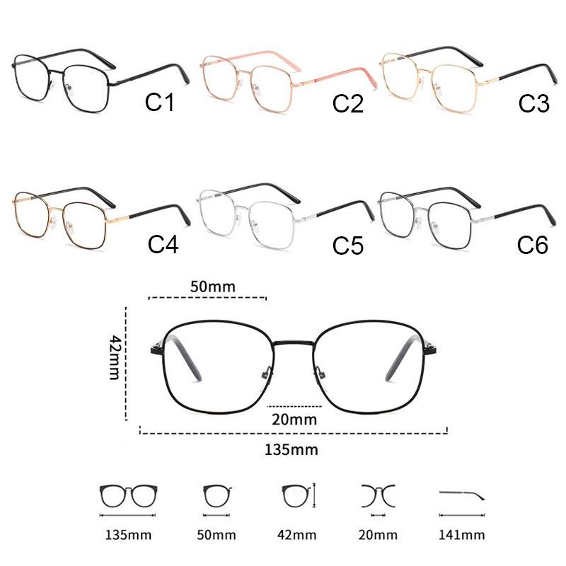 Classic Blue Light Pochromic Women Glasses Frame Fashion Metal Hinge Eyewear Optical Prescription Eyeglasses Frames