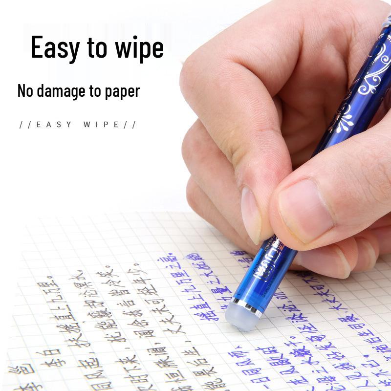 Mo Yi Ca 0.35mm Crystal Blue & Black Heat Erasable Gel Pen Refills