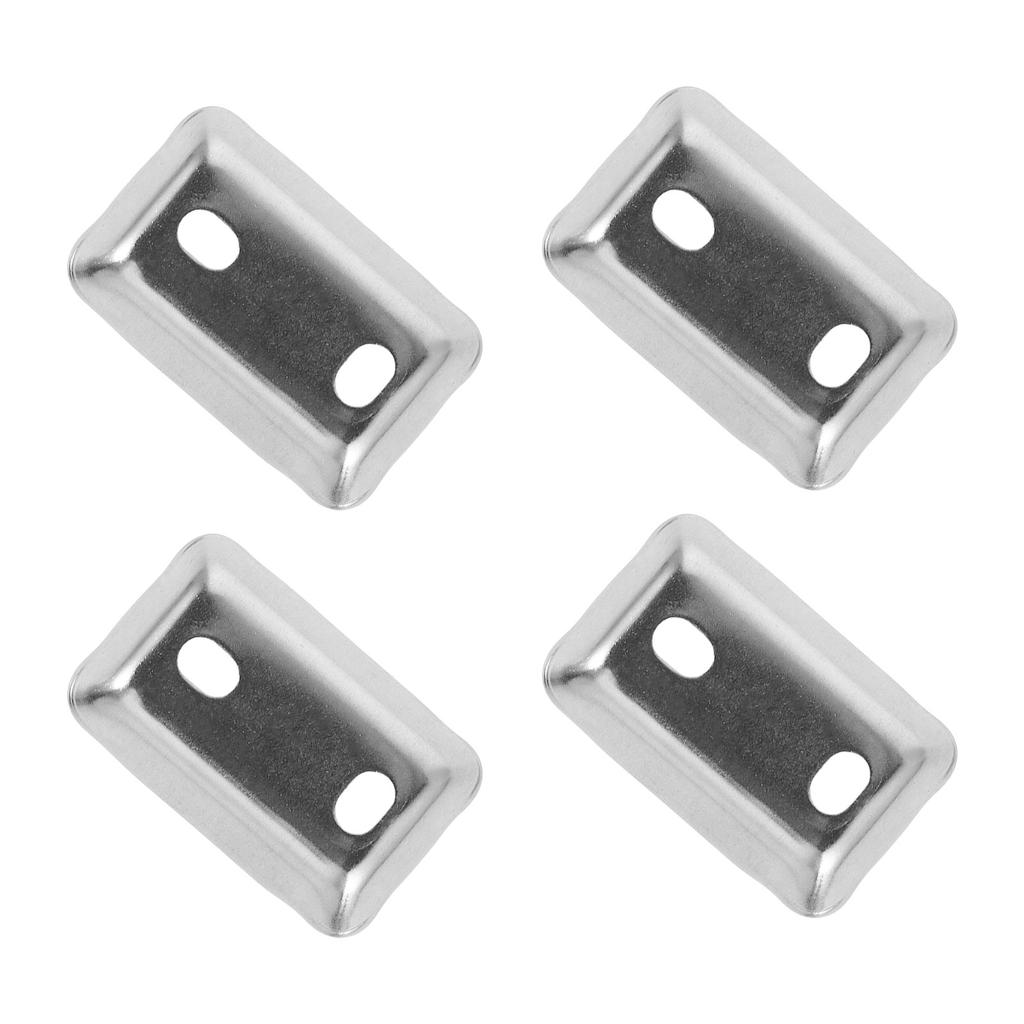 4 Pcs Bath Towel Rack Base Gasket Silver Rail Mounting Hardware Durable Bathroom Accessory Gasket Replacement Parts for Repair