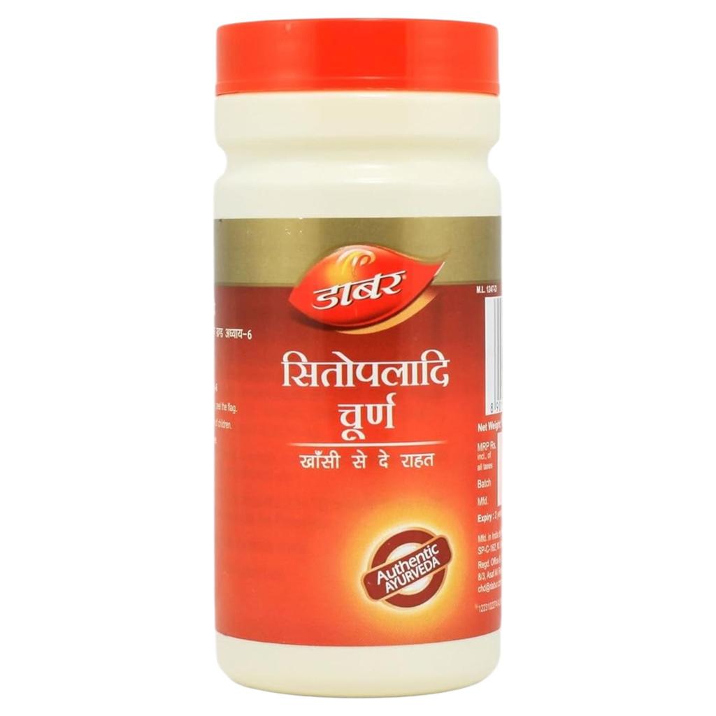 Dabur Sitopaladi Churna 60g Pack of 3 | Ayurvedic Respiratory Wellness Powder for Cold, Cough, Throat Comfort & Natural Immune Support