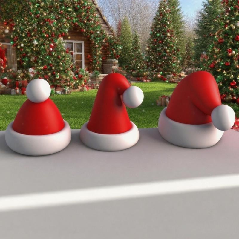 Christmas Candle Silicone Mold Heat Resistant Christmas Hat Silicone Mould For Candle Soap Chocolate Holiday Decoration