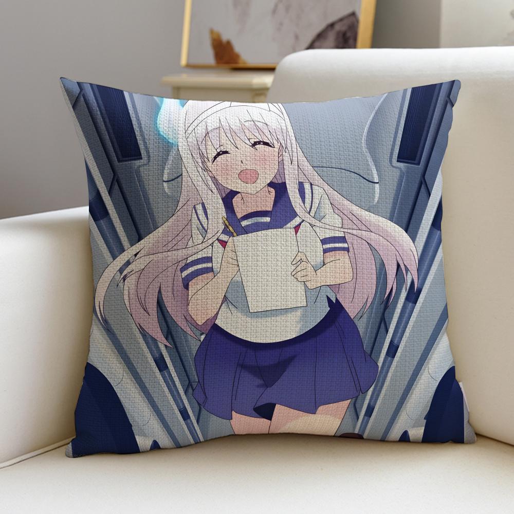 Yuuna and the Haunted Hot Springs Cushion Cover Breathable and skinfriendly linen pillowcase removable and washable cushion