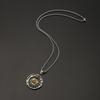 Retro Viking World Serpent Pendant Necklace with Odin Shield - Men's Norwegian Party Accessory