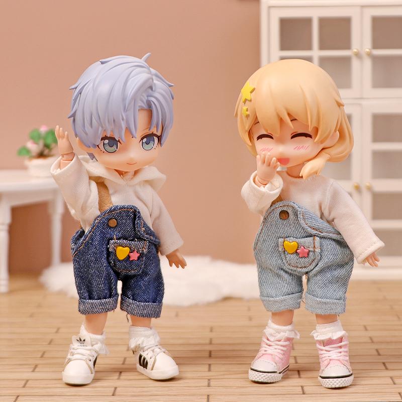 ob11 Baby Figure Blue One Shoulder Overalls Casual Wear obitsu 11 Molly Gsc 1/12 BJD Doll Accessories Clothing BJD Baby Clothes