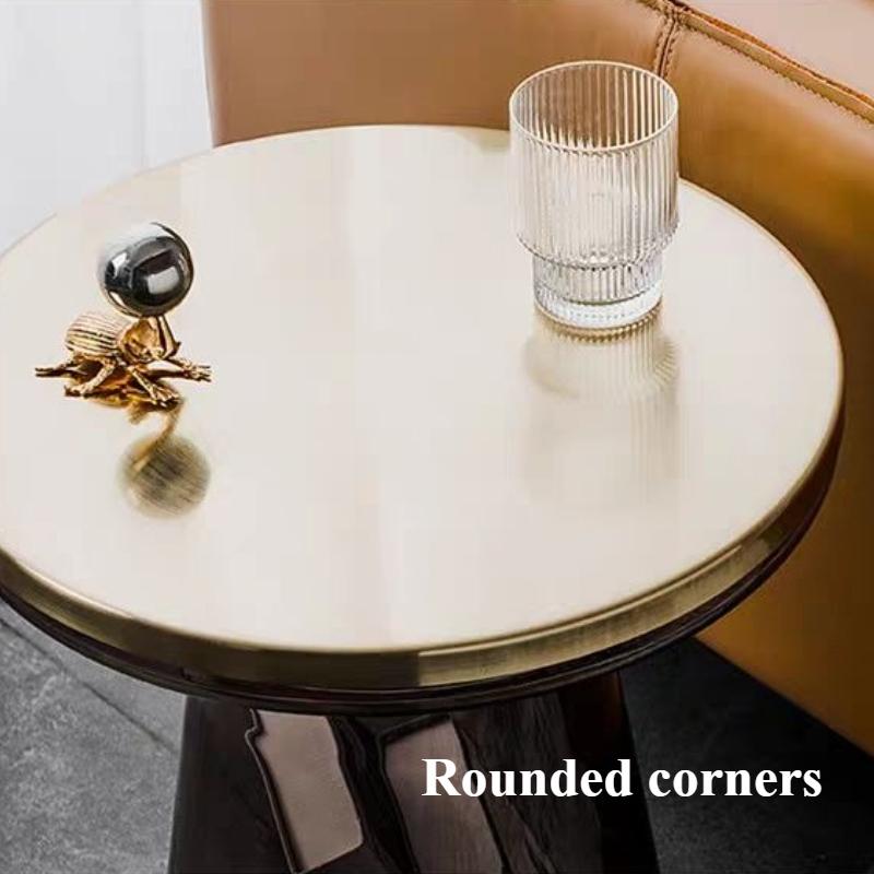 Luxury Glass Coffee Tables Living Room Simple Modern Side Table Nordic Bedroom Round Bedside Table Home Decoration Furniture