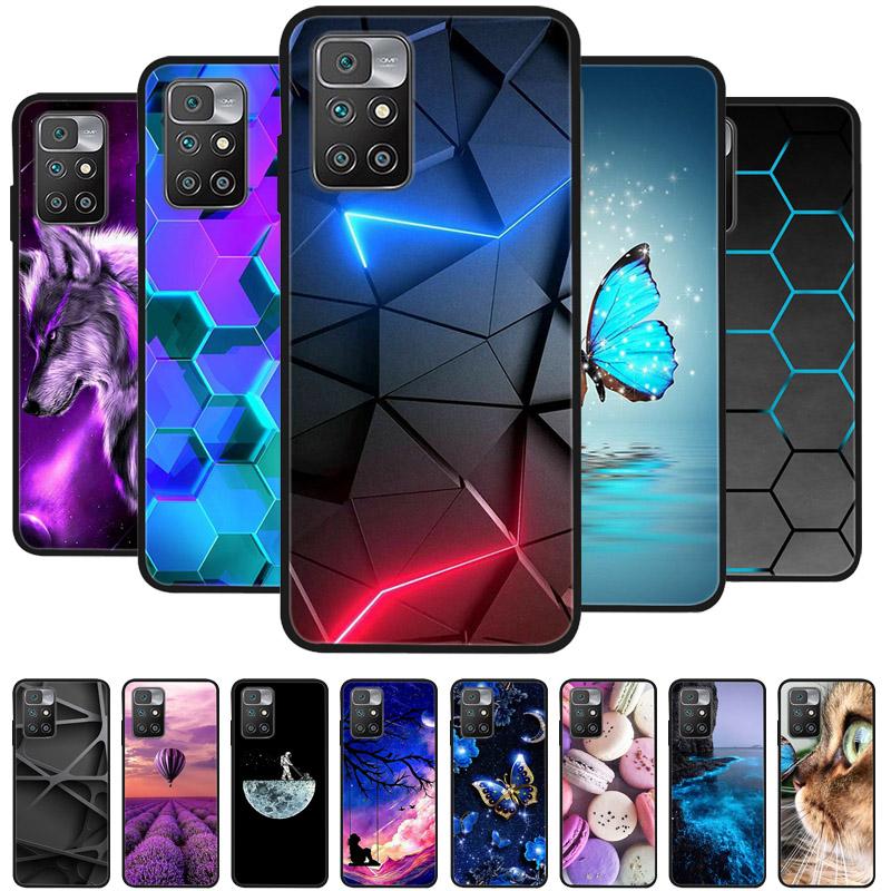 Per Xiaomi Redmi 10 Custodia su Redmi10 Morbido Silicone TPU Cover Posteriore Custodia per Telefono Per Xiaomi Redmi 10 Custodia Coque Paraurti Nero Fundas