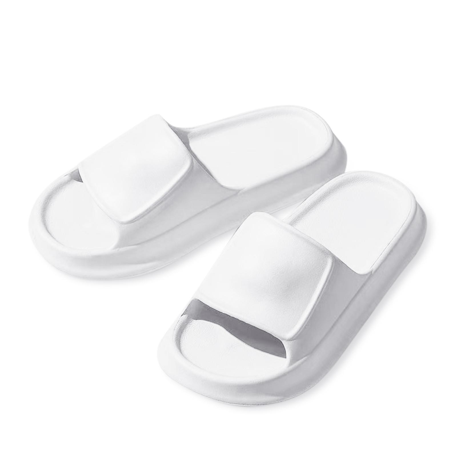 Slippers Home Men Thickened Shoes Quick-Drying Wedge Indoor Women Character Slippers For Women Slippers Arch Support Women 38 белый