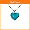 Heartshaped Alloy Pendant Necklace With Leather Chain For Romantic Gift