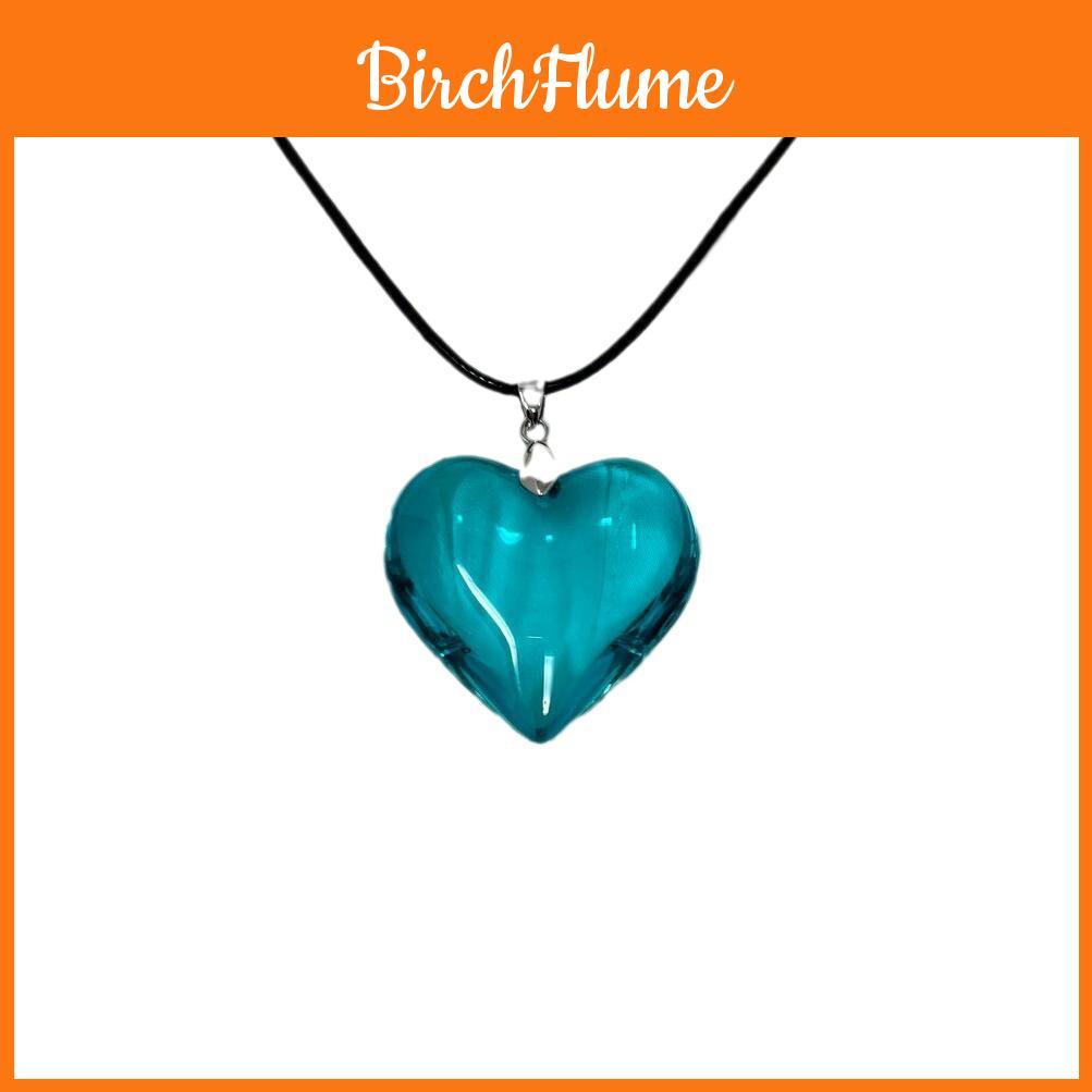 Heartshaped Alloy Pendant Necklace With Leather Chain For Romantic Gift