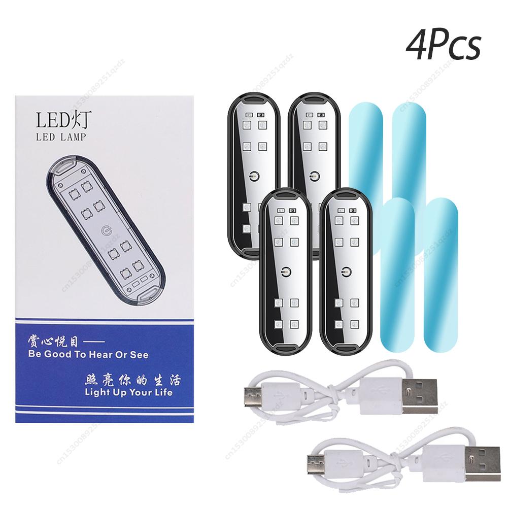 Car Door Lights LED Welcome Warning Light Magnetic Anti-Collision Flash Atmosphere Light Auto Door Opening Safety Light 1/2/4Pcs