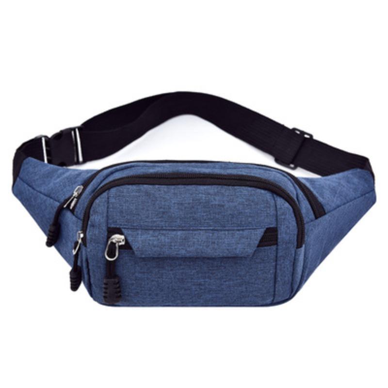 Unisex Fitness Training Sports Waist Bag Oxford Cloth Casual Waist Bag Thin Fit Running Sports Mobile Phone Bag