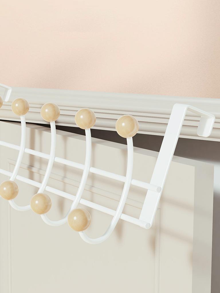 Christmas  Strong bearing wrought iron without perforation living room wall hook home wall hangers porch wall double row hook