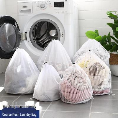 Large Drawstring Coarse Mesh Laundry Bag for Lingerie and Delicates In Washing Machines