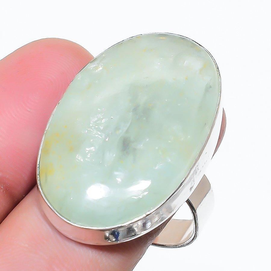 Natural Aquamarine Gemstone 925 Sterling Silver Jewelry Ring Size 9 AR-17199