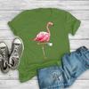 Flamingo Kaffetryck T-shirt Kvinnor Kortärmad O-hals Lös T-shirt Sommar Kvinnor T-shirt Toppar Camisetas Mujer