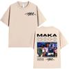 Rapper Maka 2025 Tour Graphic T Shirts Men women Fashion Vintage T-shirt Casual Short Sleeve T Shirt Short Sleeve Streetwear