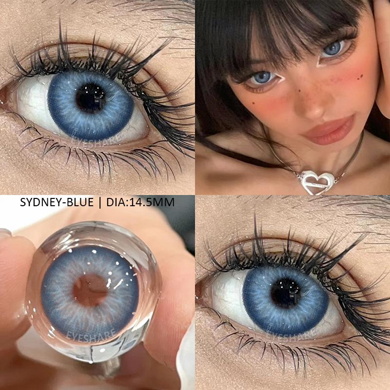 

Кольорові контактні лінзи AMARA, 1 пара, блакитні лінзи, коричневі лінзи, сірі зіниці, природні лінзи, річні косметичні зелені контактні лінзи