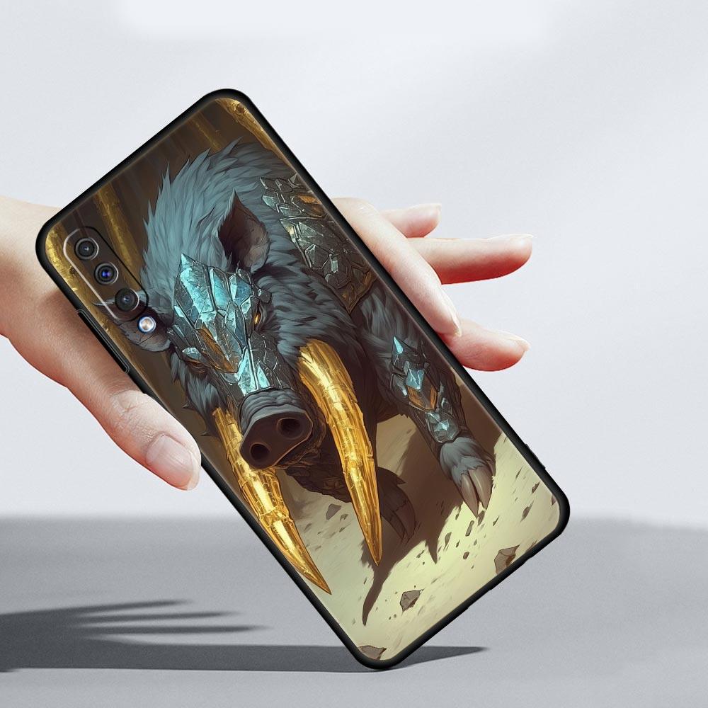 Wild Boar Phone Case for Samsung Galaxy A56 A36 A26 A16 A34 A24 A42 A22 A20 A12 A40 A30 A10 5G Soft TPU Cover Shell Fundas Capas
