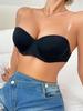 European & American Solid Color Bra with Detachable Transparent & Back Straps