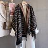 Luxury High-Quality Imitation Cashmere Scarf Women Thick Warm Windproof Shawl Winter Elegant Double-Sided Print Wrap