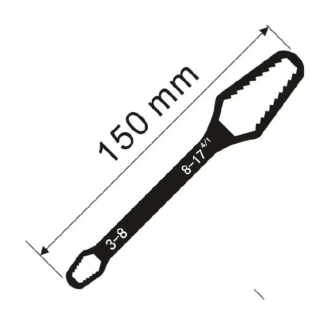 Self-Tightening Adjustable Wrench 3-17mm Double Head Ratchet Spanner High Carbon Steel for Home Professional Repairs y568-3pcs