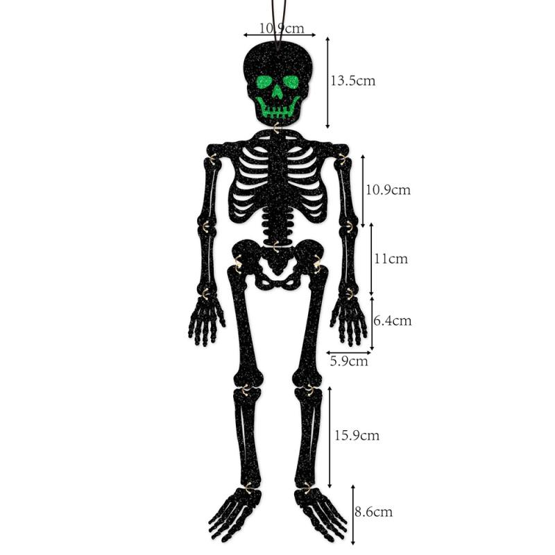 

Halloween Door Skeleton Party Favors Skeleton Figures House Door Hanger Felt Party Accessory Front Door Ornaments For Garden чёрный