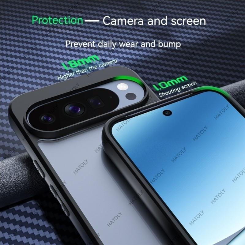 For Google Pixel 10 Pro Case For Google Pixel 10 Pro TPU Shockproof Transparent Black Frame Case For Pixel 10 10 Pro 10 Pro XL