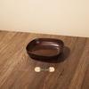 Yanggge Faux Black Walnut Wood Grain Square Dining Dish