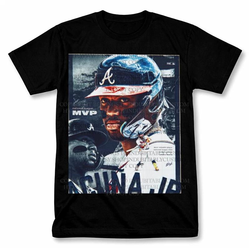 Рональд Акунья-младший Atlanta Braves MVP Графическая футболка Винтажная футболка для фаната бейсбола S