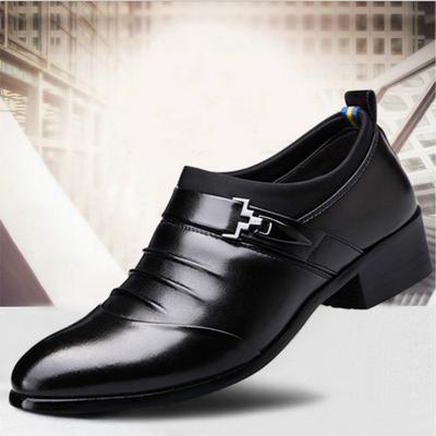Buty Męskie Duży Rozmiar Biznesowe Eleganckie Skórzane Buty Męskie Oddychające Wygodne Casualowe Buty Szpiczaste Brytyjski Styl Pojedyncze Buty