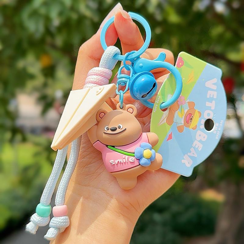 Pvc Keychain With Cute Cartoon Bear Design For Kids And Collectors