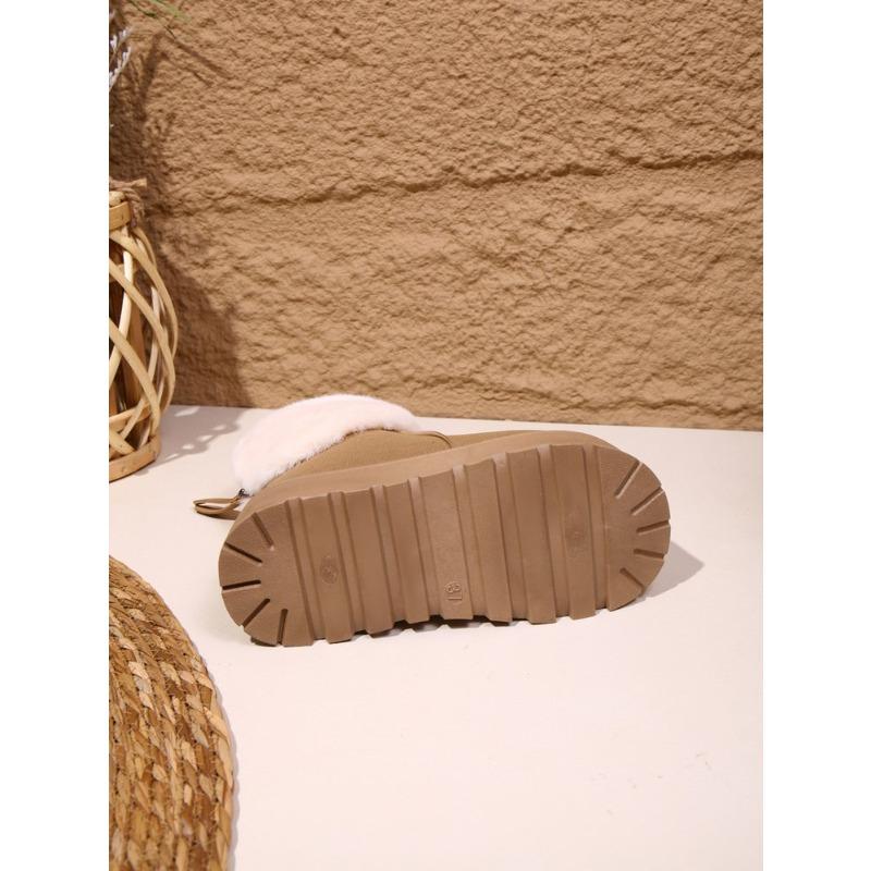 Women's Plus-Size Thick-Soled Faux Suede Snow Boots - Winter, Fashionable, Height-Increasing, Thick and Warm