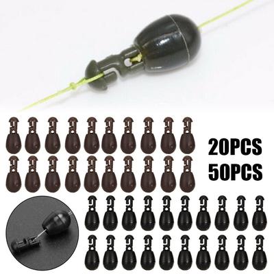 Quick Change Beads Set Terminal 20/50pcs Black Connector Feeder Fishing 