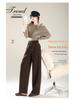 Women's Urban Wool Blend Fleece-Lined Wide-Leg Trousers: Autumn 2025 Bestseller for Comfortable Casual Commutes