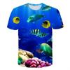 Summer Dolphin Fish 3D Print T-Shirts Men Women  Short Sleeve Vacation T Shirt Oversized Harajuku Tees Top  Clothing