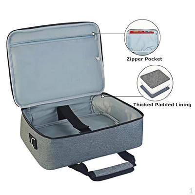 Projector Carrying Case, Portable Storage Travel Case with Accessories Pockets, Breathable
