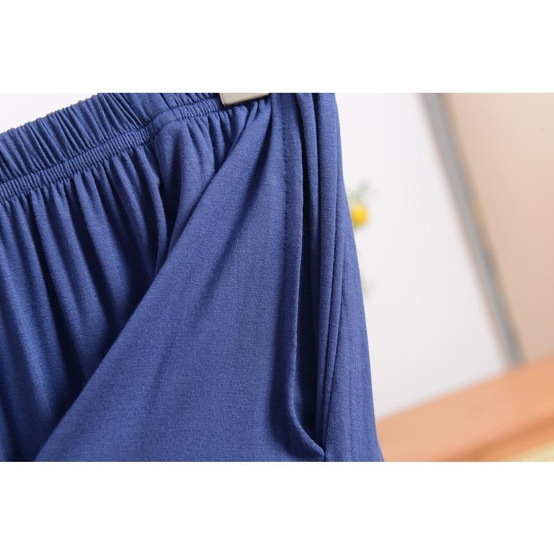Modal Summer Vest Shorts Mens Loose Large Size Sleeveless Tshirt Outside Pocket Home Pajamas Trousers Set