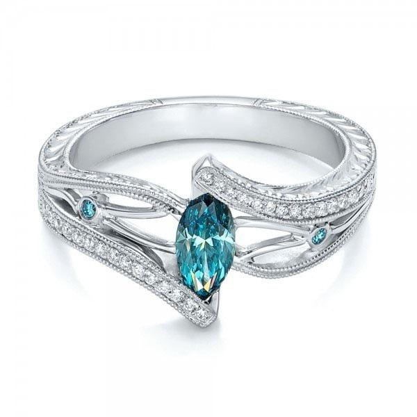 Sanjie Wish Offers Luxury Aquamarine Topaz Engagement Rings with European and American Designs.