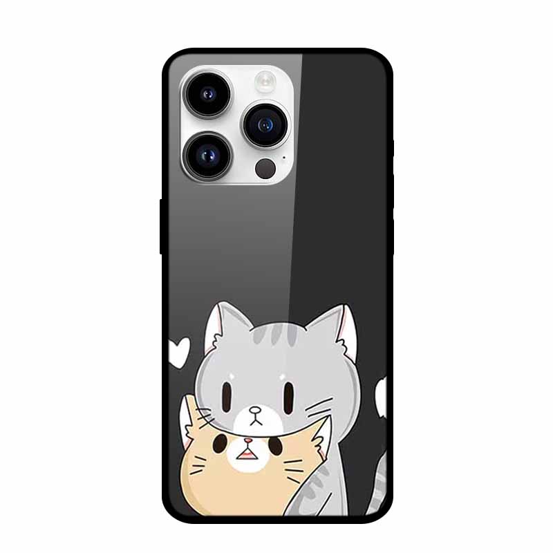 Tempered Glass Case For iPhone 15 Pro Max Hard Glass Back Cover For iPhone 15 Plus iPhone15 Phone Cases Bumper Colorful Shell