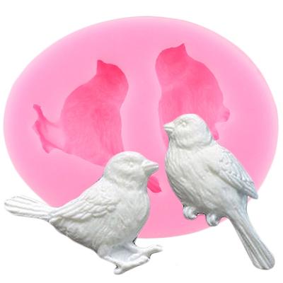 3D-Vögel-Silikonform zum Selbermachen, Cupcake-Topper, Fondant, Kuchendekorationswerkzeuge, Seife, Harz, Süßigkeiten, Polymerton, Schokolade, Gumpaste-Formen