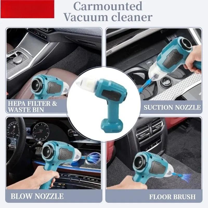 With 7 Nozzeles for 18V 20V Battery Strong Suction Mini Electric Vacuum Cleaner Wireless Handheld Home Cleaner Blower