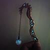 Bookmark Vintage Style Metal Dragon Design with Luminous Beads Fade-resistant Bookmark