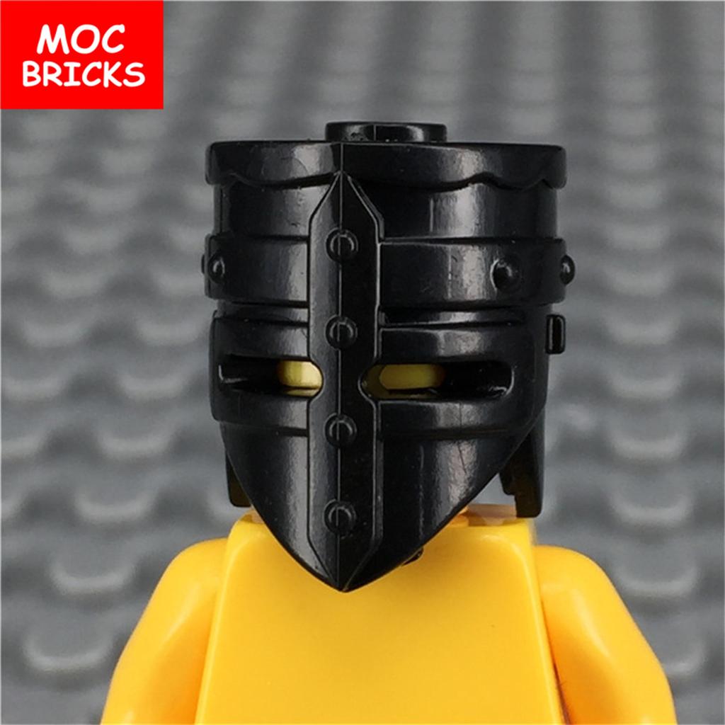 MOC Bricks Black Sword Shield Spear Halberd Helmet Medieval Knights Rome Action Figure Educational Building Block Gifts