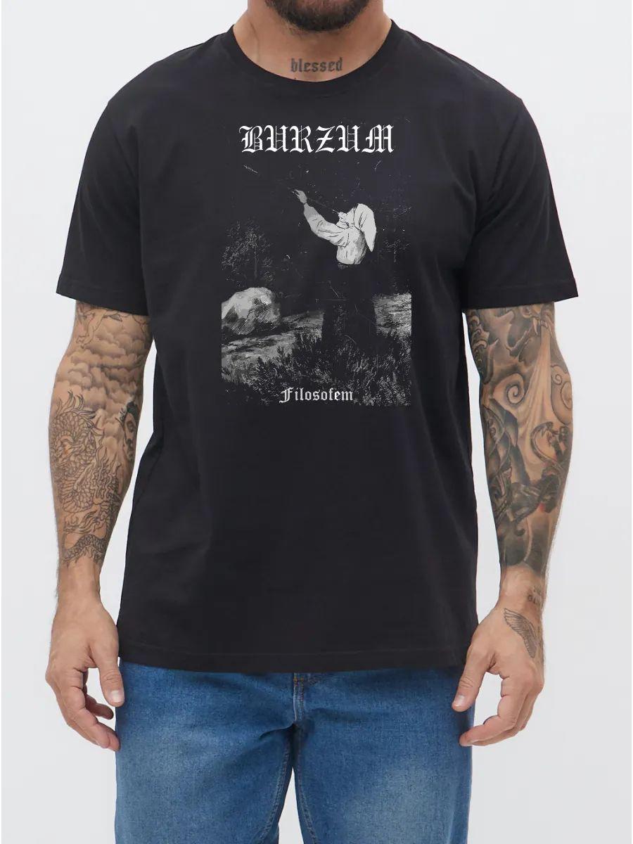 Черная металлическая футболка Burzum 3XL