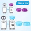 Multi-Purpose 3ml/5ml Glass Vial Caps Protective Leak-Proof Vial Covers Dust-Proof Reusable Ampoules Caps Lab